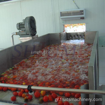 Βιομηχανικό πλύσιμο και ξήρανση φρούτων και λαχανικών